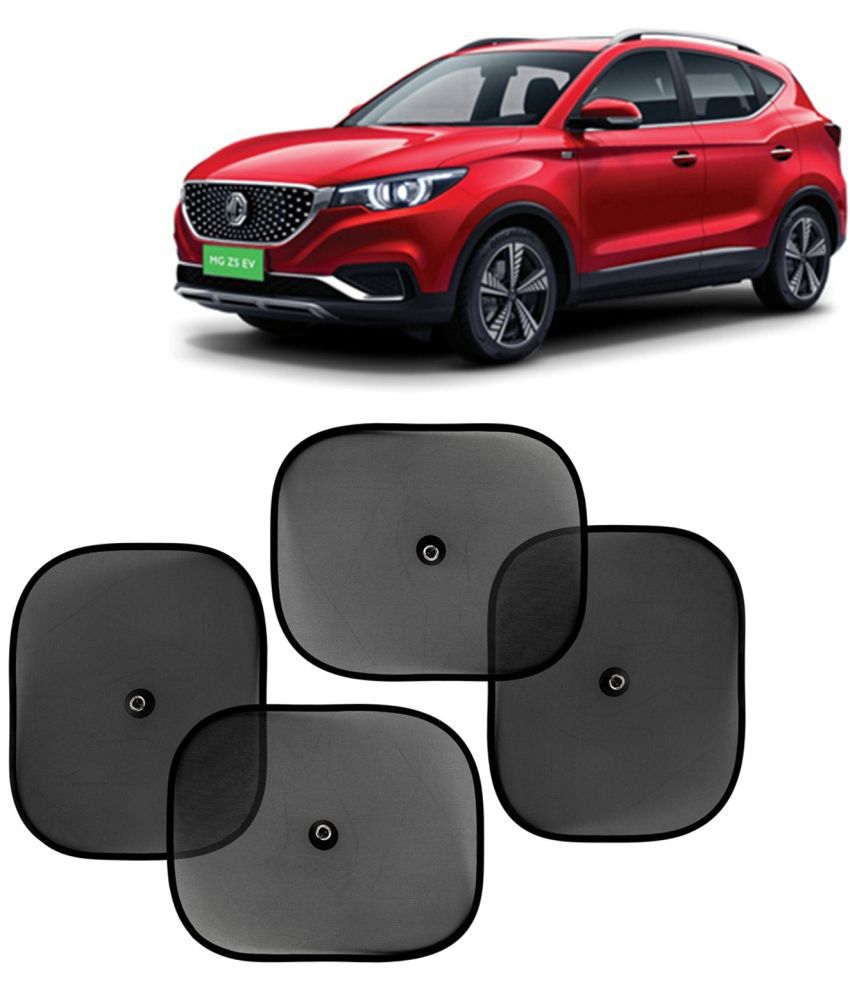    			Kingsway Car Curtain Sticky Sun Shade Universal Use for Morris Garages (MG) ZS EV, 2020 Onwards Model, Color : Black, Mesh, Pack of 4 Piece Car Sun Shades Blinds Cover