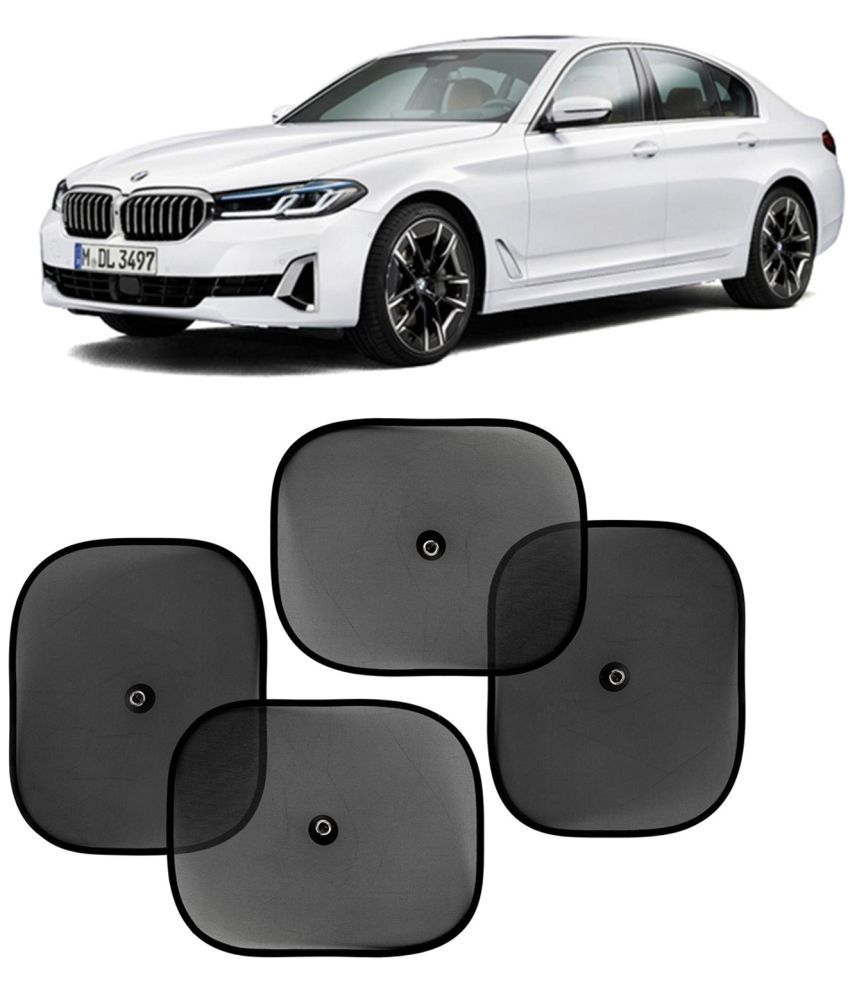     			Kingsway Car Curtain Sticky Sun Shade Universal Use for BMW 5 Series, 2019 - 2020 Model, Color : Black, Mesh, Pack of 4 Piece Car Sun Shades Blinds Cover