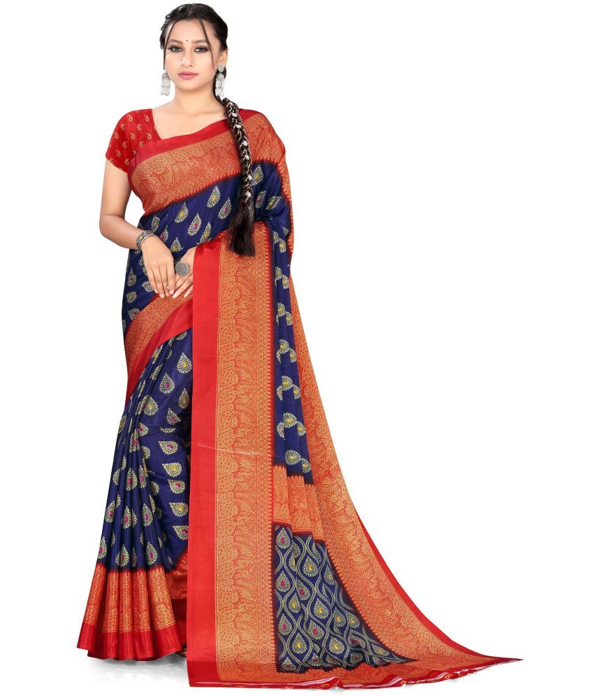     			LEELAVATI - Multicolor Crepe Saree With Blouse Piece ( Pack of 1 )