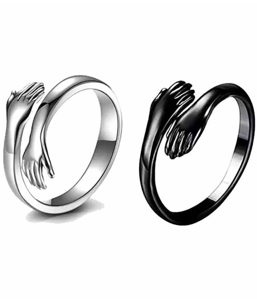     			Silver Shine - Multicolor Rings ( Pack of 2 )