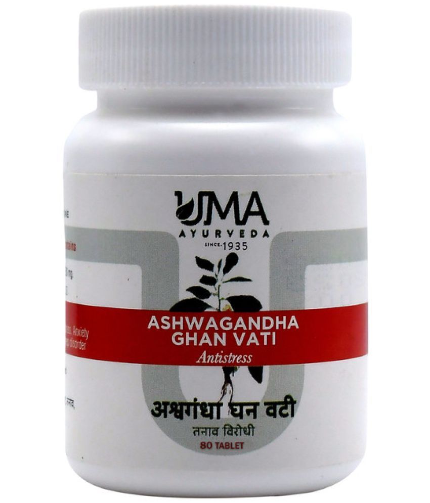     			UMA AYURVEDA Ashwagandha_Ghan_Vati_80_Tab Tablet 1 kg Pack Of 1