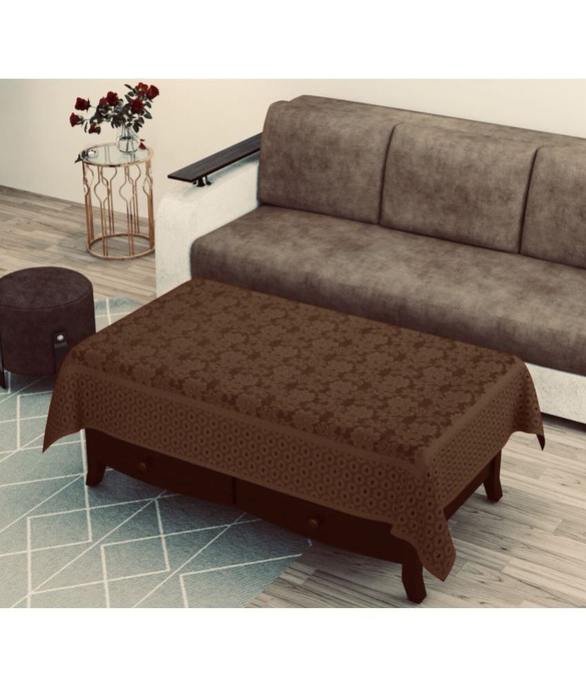     			WISEHOME Self Design Polyester 6 Seater Rectangle ( 152 x 101 ) cm Pack of 1 Brown