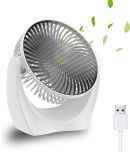 EIGHTEEN ENTERPRISE  USB Fan, USB Desk Fan Table Fan with Strong Airflow & Quiet Operation, Portable Cooling Fan Speed Adjustable with Rotatable Head for Home Office Bedroom Travel Camping Table and Desktop.