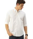 IVOC - White 100% Cotton Slim Fit Men's Formal Shirt ( Pack of 1 )