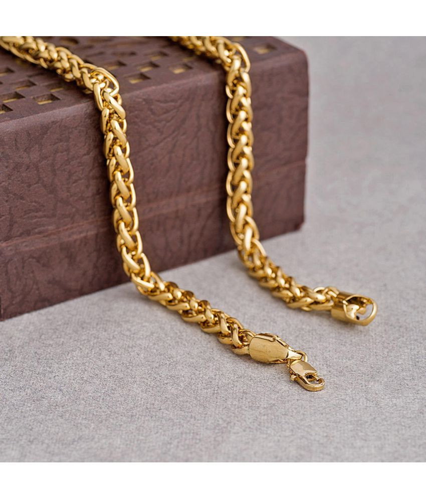     			FASHION FRILL Gold Plated Brass Chain ( Pack of 1 )