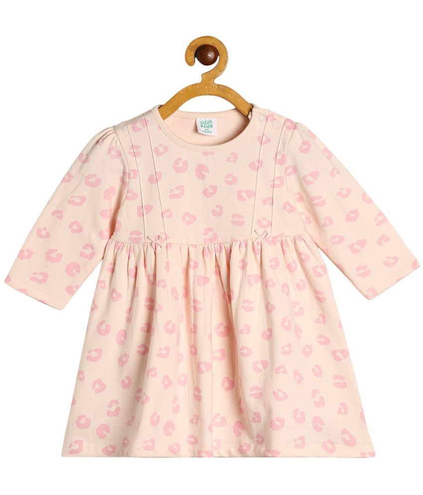     			MINI KLUB - Pink Cotton Baby Girl Dress ( Pack of 1 )