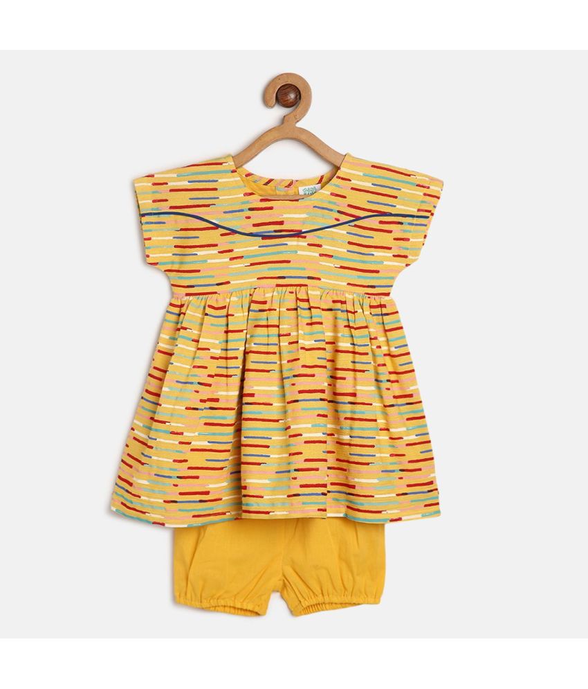     			MINI KLUB - Yellow Rayon Baby Girl Dress ( Pack of 1 )