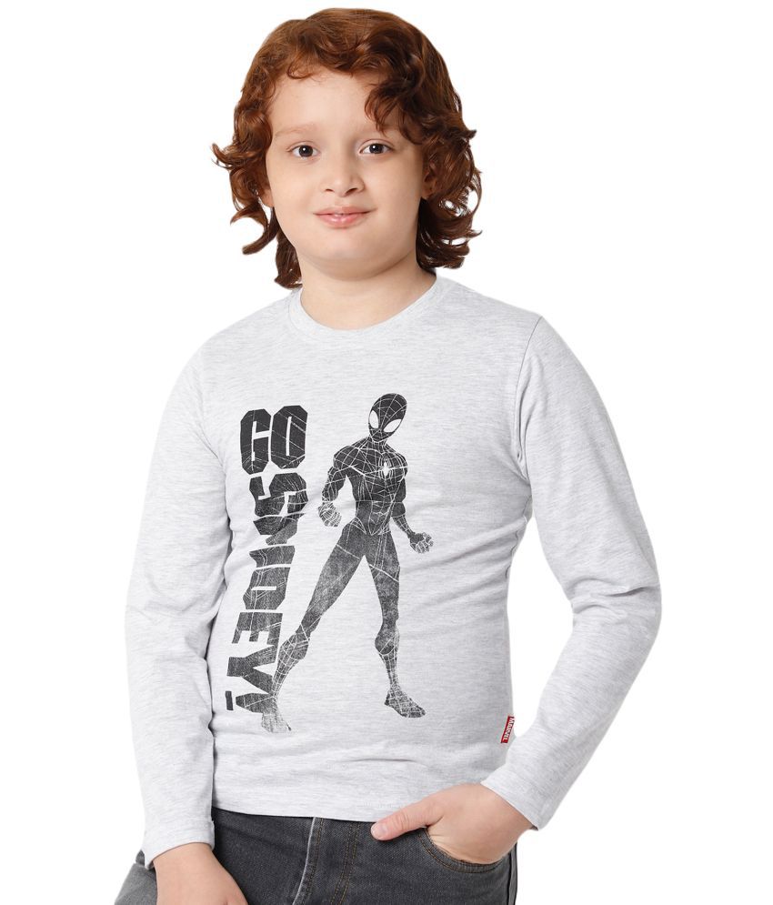     			Proteens - Grey Cotton Blend Boy's T-Shirt ( Pack of 1 )