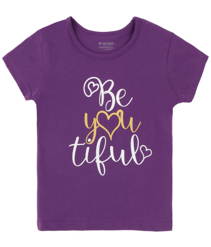     			Proteens - Purple Cotton Flex Girls T-Shirt ( Pack of 1 )