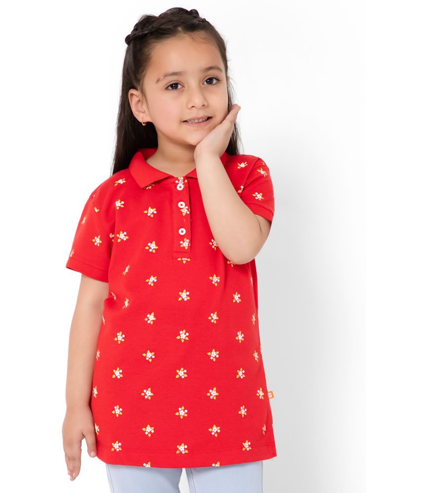     			Proteens - Red Cotton Flex Girls T-Shirt ( Pack of 1 )