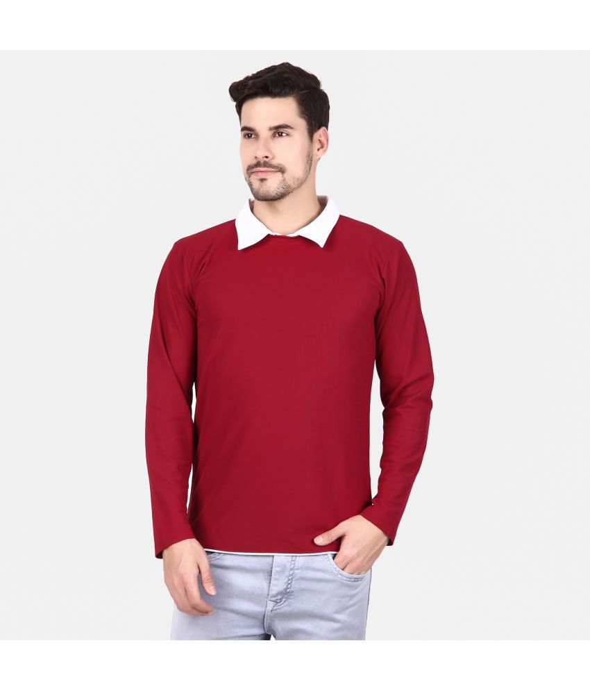     			TEEMEX - Maroon Cotton Blend Regular Fit Men's Polo T Shirt ( Pack of 1 )