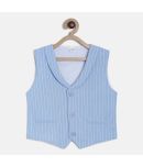 MINI KLUB Baby Boys Blue Woven Waistcoat Pack of 1