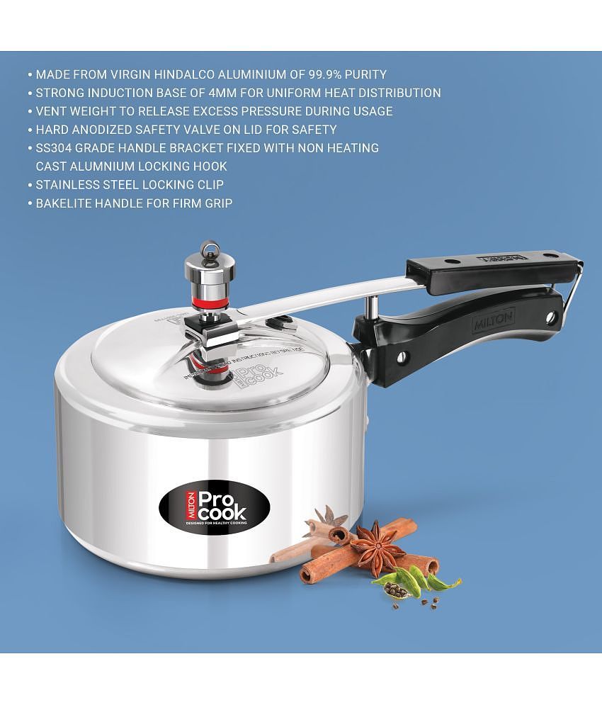 Buy Milton Pro Cook Aluminium Induction Pressure Cooker With Inner