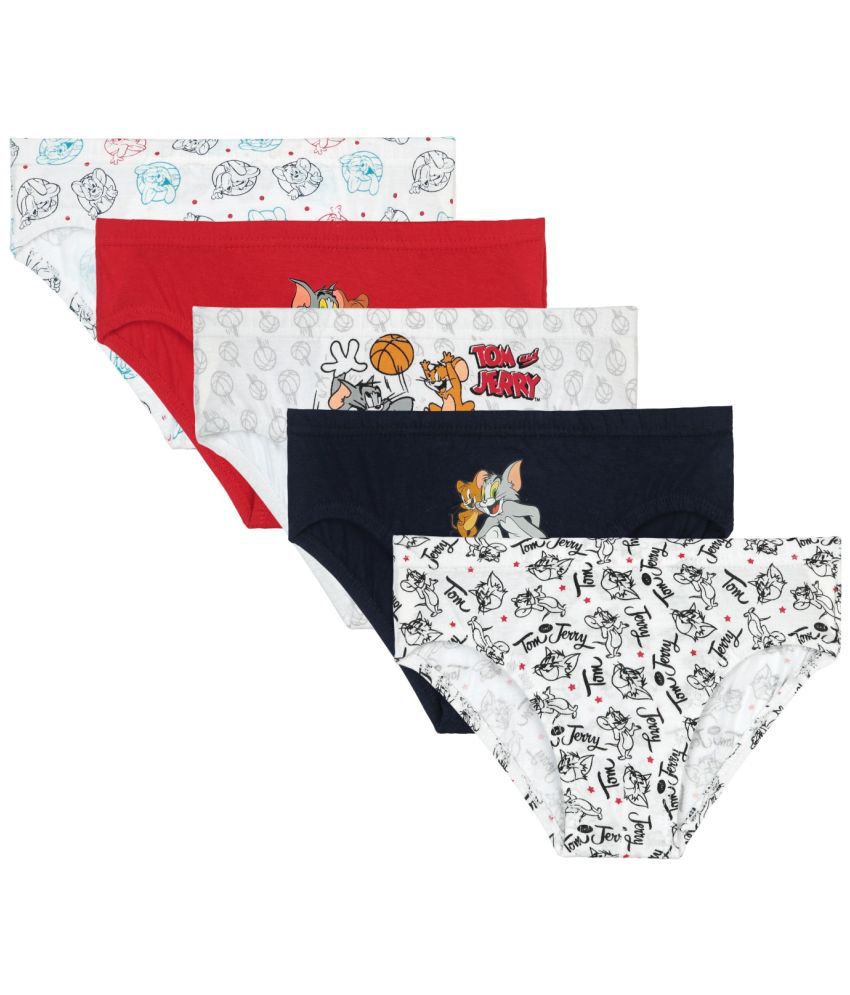     			Bodycare Tom & Jerry Assorted Boys Brief Solid Pack Of 5