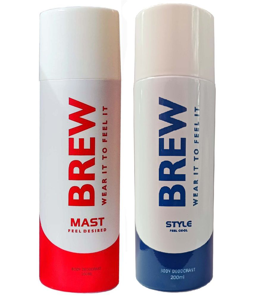     			Brew - MAST &STYLE DEODORANT 200 Deodorant Spray for Unisex 400 ml ( Pack of 2 )