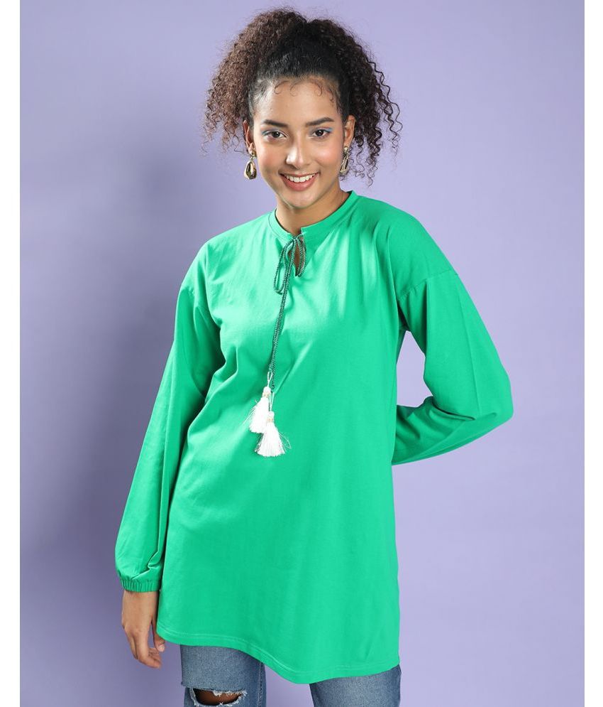     			JUNEBERRY - Green Cotton Women's A-line Dress ( Pack of 1 )