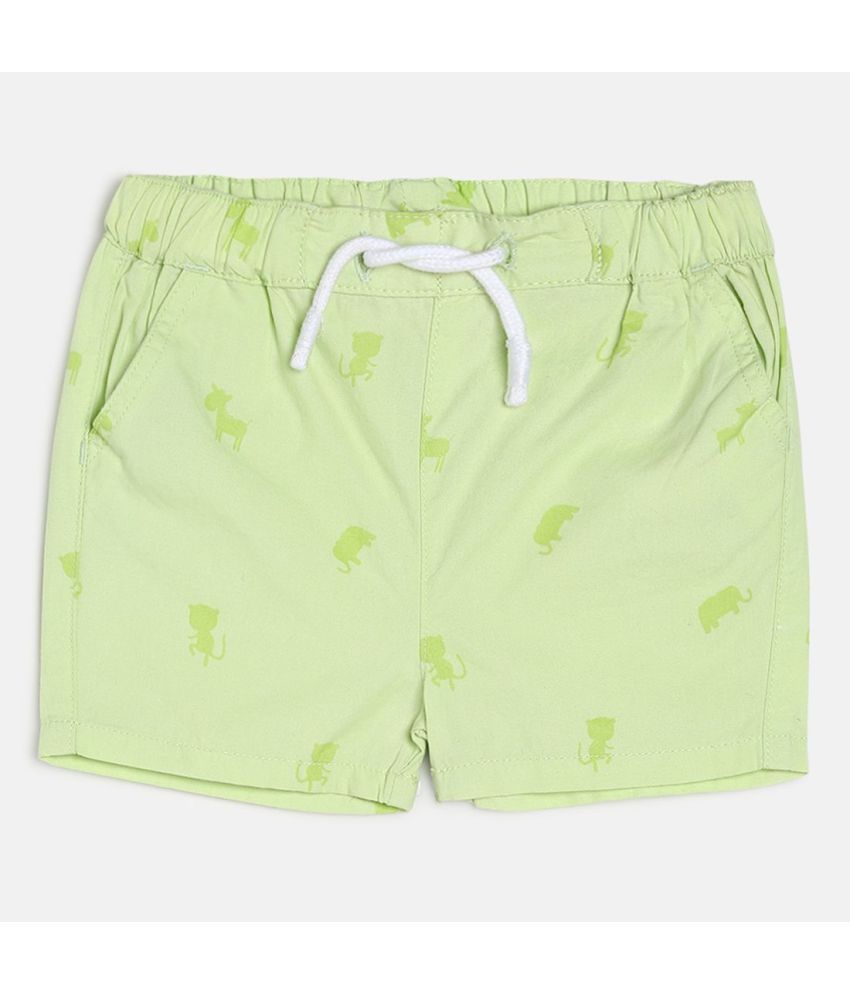     			MINI KLUB Baby Boys Green 100% Cotton Shorts Pack of 1