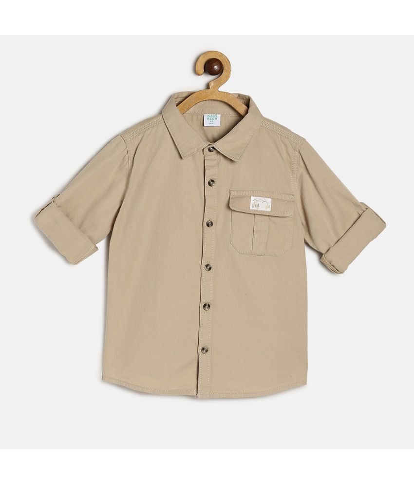     			MINI KLUB Kids Boys Beige WovenShirt Pack of 1