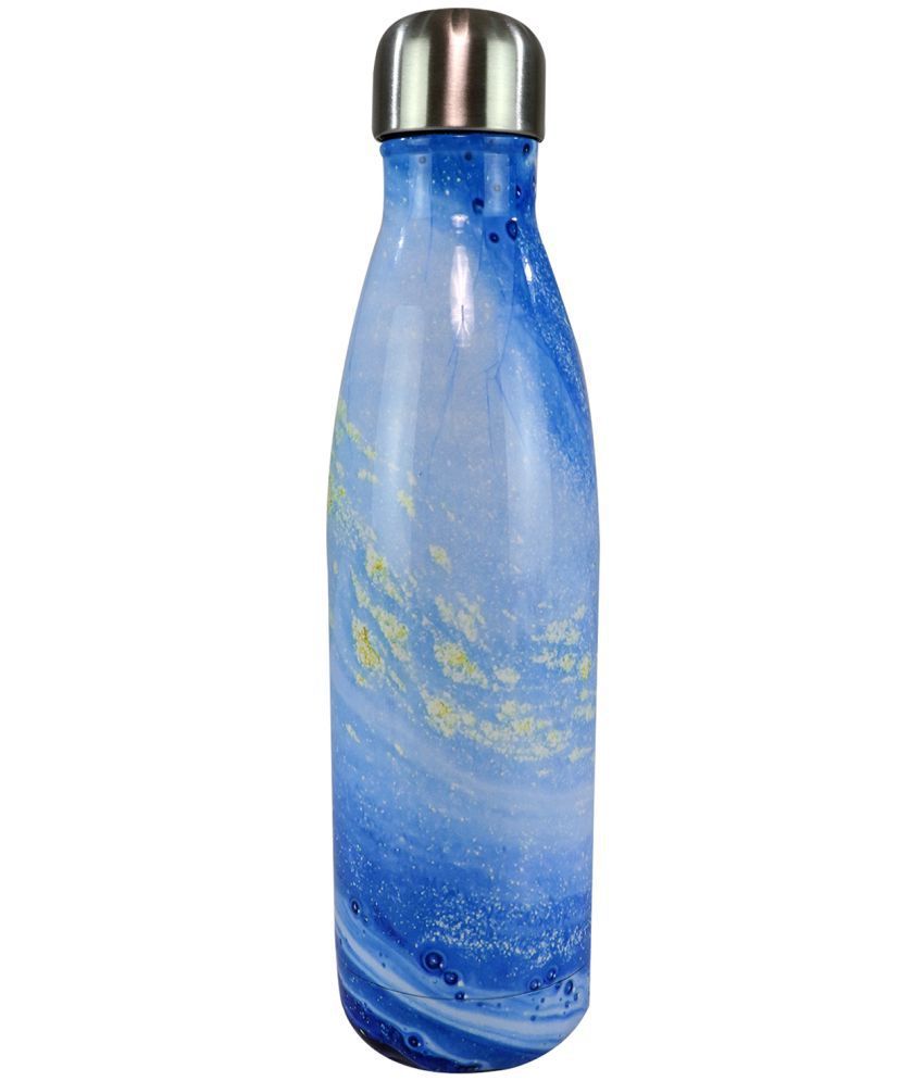     			Smily  kiddos - Steel water bottle - Ocean Blue Blue Water Bottle 500 mL ( Set of 1 )