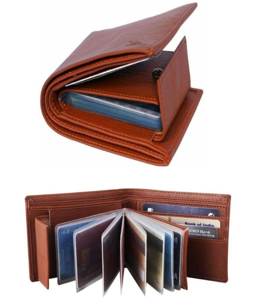     			Style Smith Faux Leather Tan Bi-Fold Wallet For Men