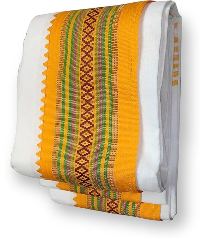     			Abhikram - Cotton Bath Towel ( Pack of 1 ) - Yellow