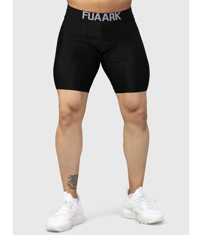     			Fuaark - Black Nylon Men's Gym Shorts ( Pack of 1 )