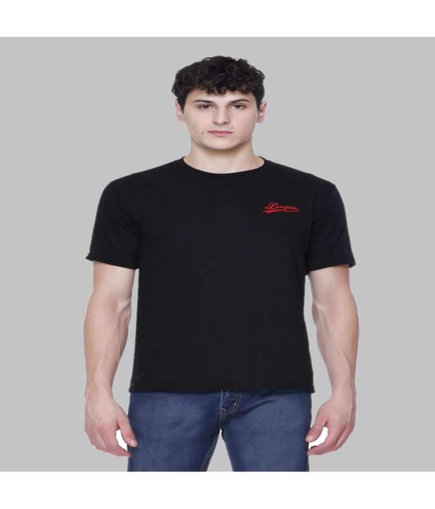     			HVBK - Black Cotton Blend Regular Fit Men's T-Shirt ( Pack of 1 )