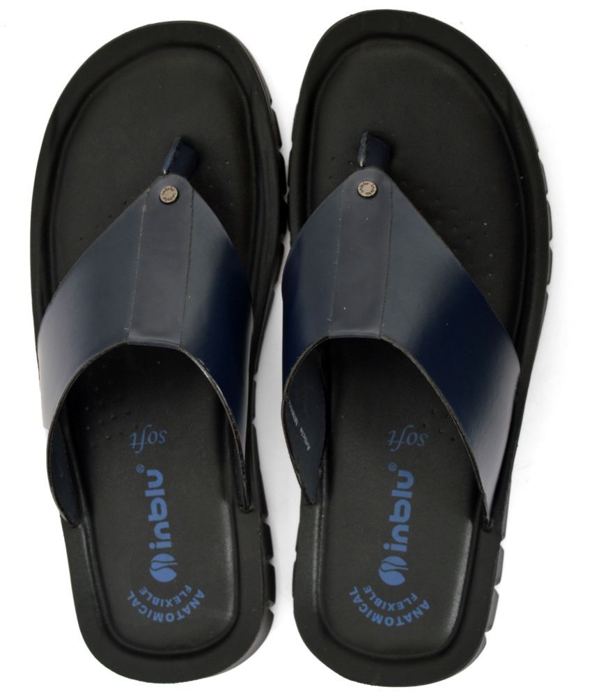     			Inblu - Blue Men's Thong Flip Flop