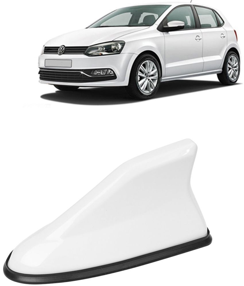     			Kingsway Shark Fin Antenna Roof Aerial Base AM FM Redio Signal, Replace Existing Car Antenna, Waterproof Rubber Ring with ABS Body, Universal Fit for Volkswagen Polo 2009 Onwards, 1 Piece - White