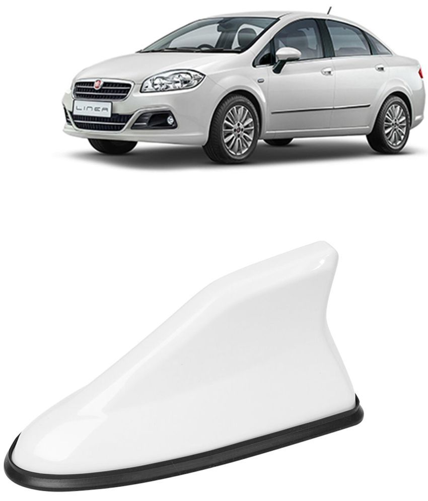     			Kingsway Shark Fin Antenna Roof Aerial Base AM FM Redio Signal, Replace Existing Car Antenna, Waterproof Rubber Ring with ABS Body, Universal Fit for Fiat Linea 2007 - 2019, 1 Piece - White
