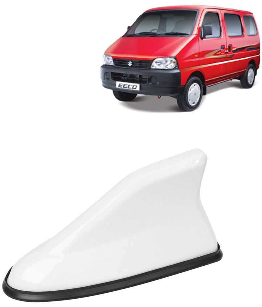     			Kingsway Shark Fin Antenna Roof Aerial Base AM FM Redio Signal, Replace Existing Car Antenna, Waterproof Rubber Ring with ABS Body, Universal Fit for Maruti Suzuki Eeco 2010 Onwards, 1 Piece - White