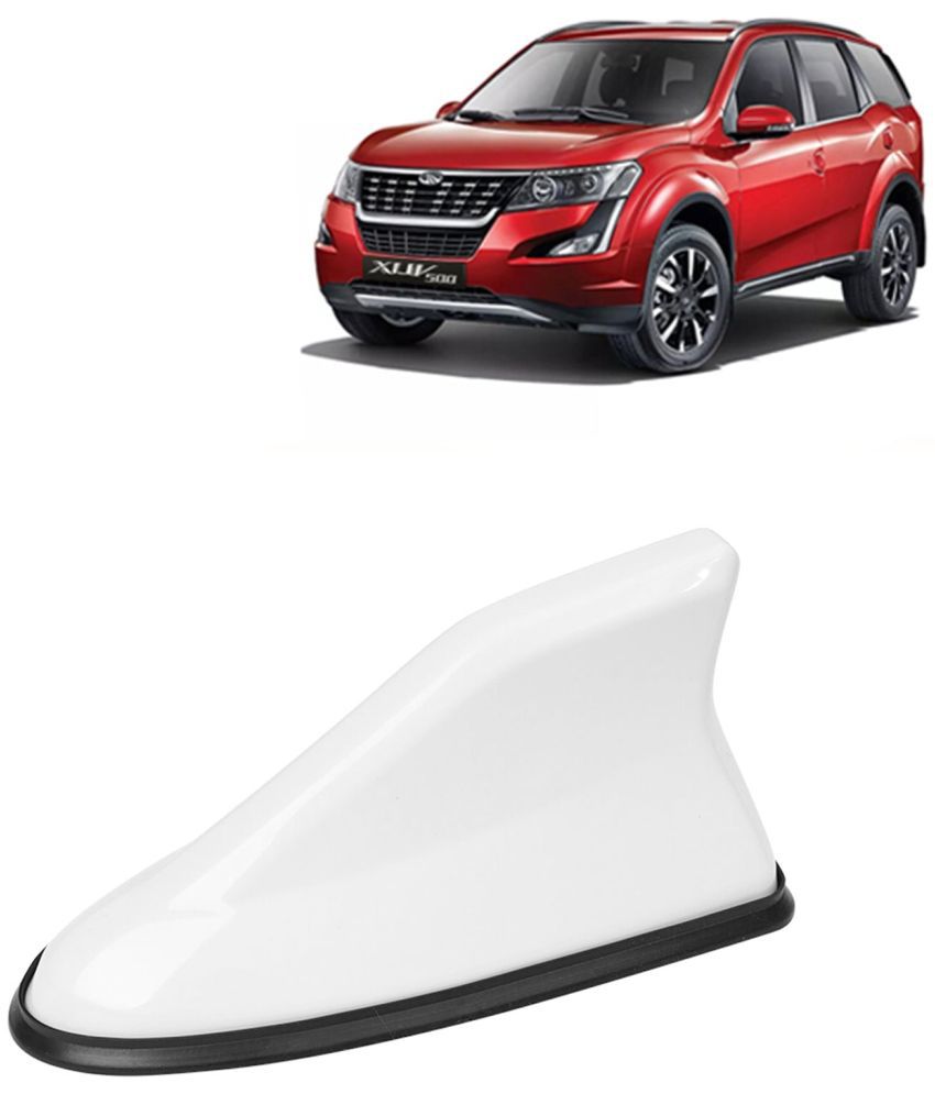     			Kingsway Shark Fin Antenna Roof Aerial Base AM FM Redio Signal, Replace Existing Car Antenna, Waterproof Rubber Ring with ABS Body, Universal Fit for Mahindra XUV 500 2018 - 2021, 1 Piece - White