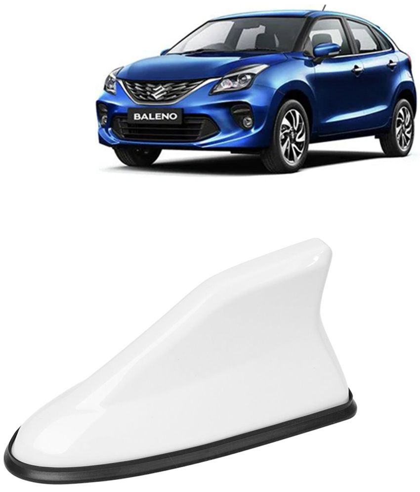     			Kingsway Shark Fin Antenna Roof Aerial Base AM FM Redio Signal, Replace Existing Car Antenna, Waterproof Rubber Ring with ABS Body, Universal Fit for Maruti Suzuki 2019 - 2022, 1 Piece - White