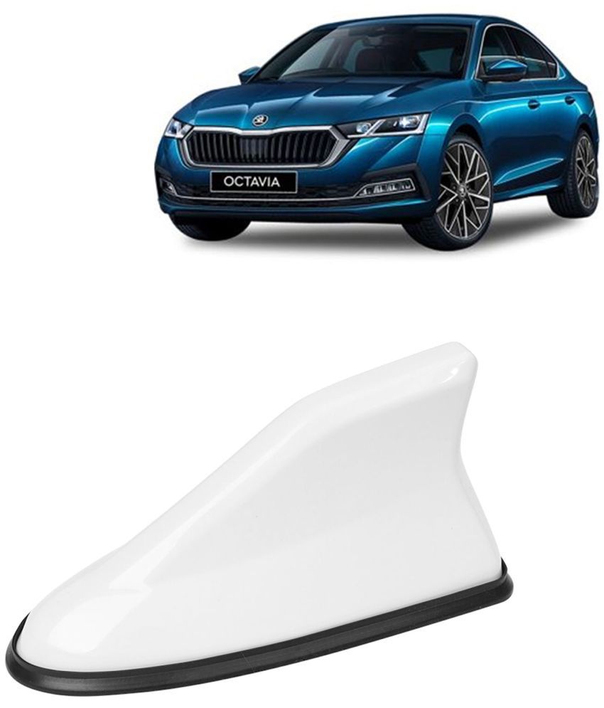     			Kingsway Shark Fin Antenna Roof Aerial Base AM FM Redio Signal, Replace Existing Car Antenna, Waterproof Rubber Ring with ABS Body, Universal Fit for Skoda Octavia 2021 Onwards, 1 Piece - White