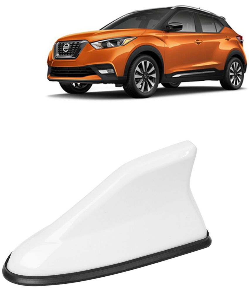     			Kingsway Shark Fin Antenna Roof Aerial Base AM FM Redio Signal, Replace Existing Car Antenna, Waterproof Rubber Ring with ABS Body, Universal Fit for Nissan Kicks 2018 Onwards, 1 Piece - White