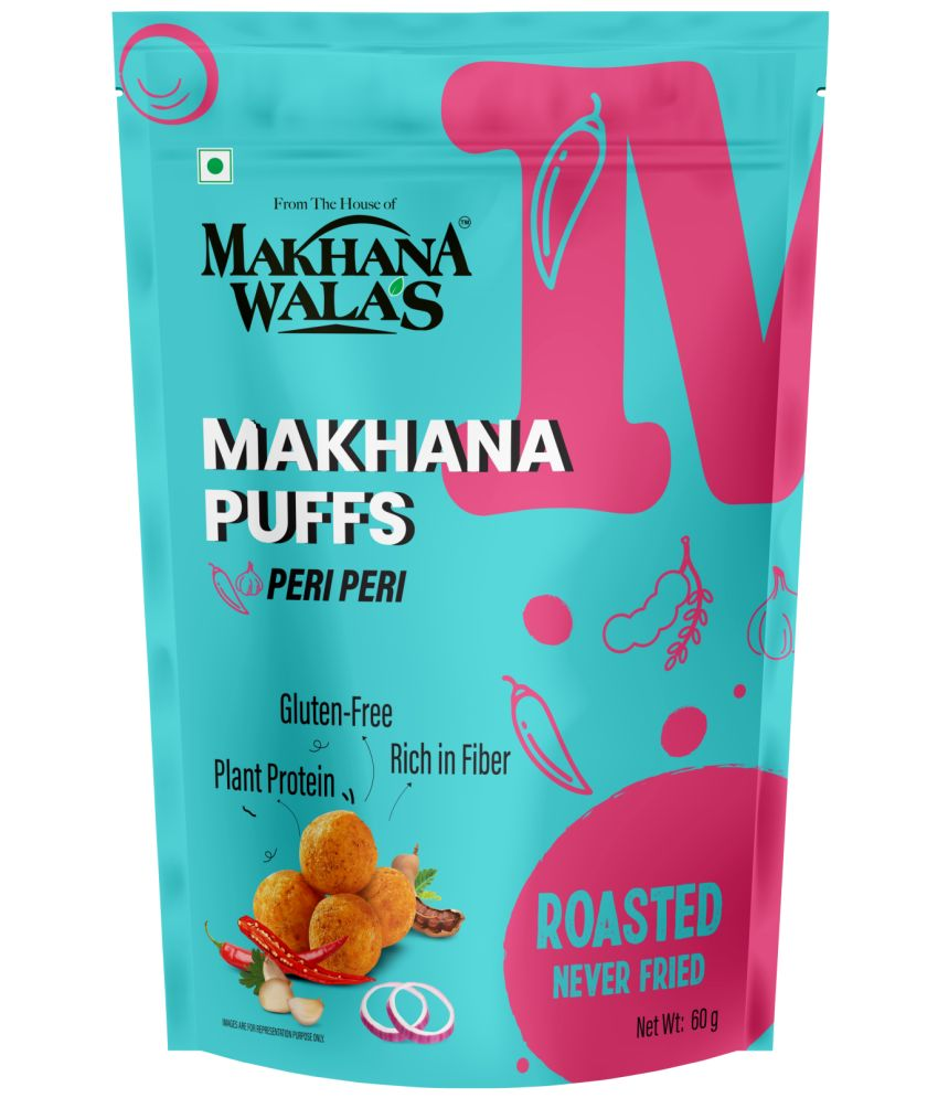     			Makhanawala’s Makhana Puff | Peri peri | Gluten Free Vegan Healthy Snacks | Rich in Protein & Calcium | Pack of 3, 60 g Each. (Peri peri 60gm)