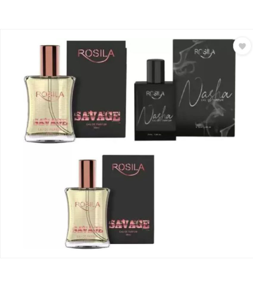     			ROSILA - 2 NASHA 1 SAVAGE PERFUME, 30ML EACH, PACK OF 3. Eau De Parfum (EDP) For Men,Women 90 ( Pack of 3 )