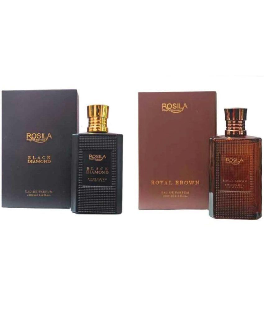    			ROSILA - Rosila 1 Black Diamond & 1 Royal Brown Eau De Parfum (EDP) For Men,Women 200 ( Pack of 2 )