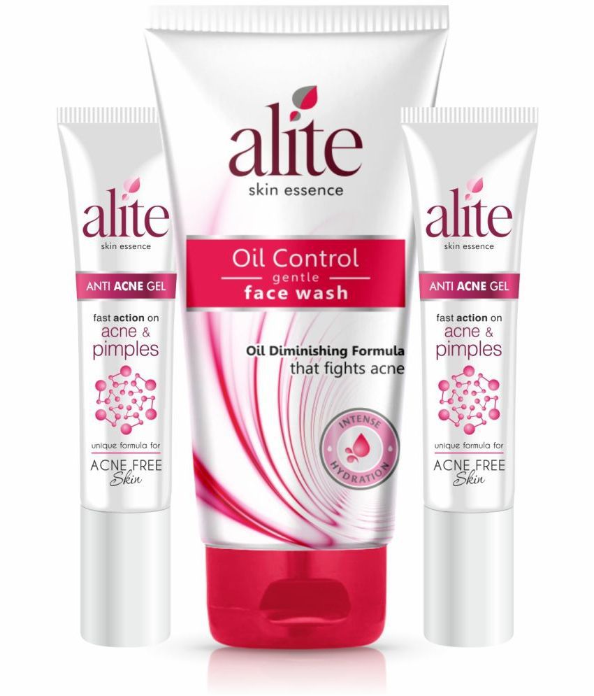     			Alite Anti Acne Gel For Fact Action on Acne & Pimples + Oil Control Gentle Face wash (pack of 3)
