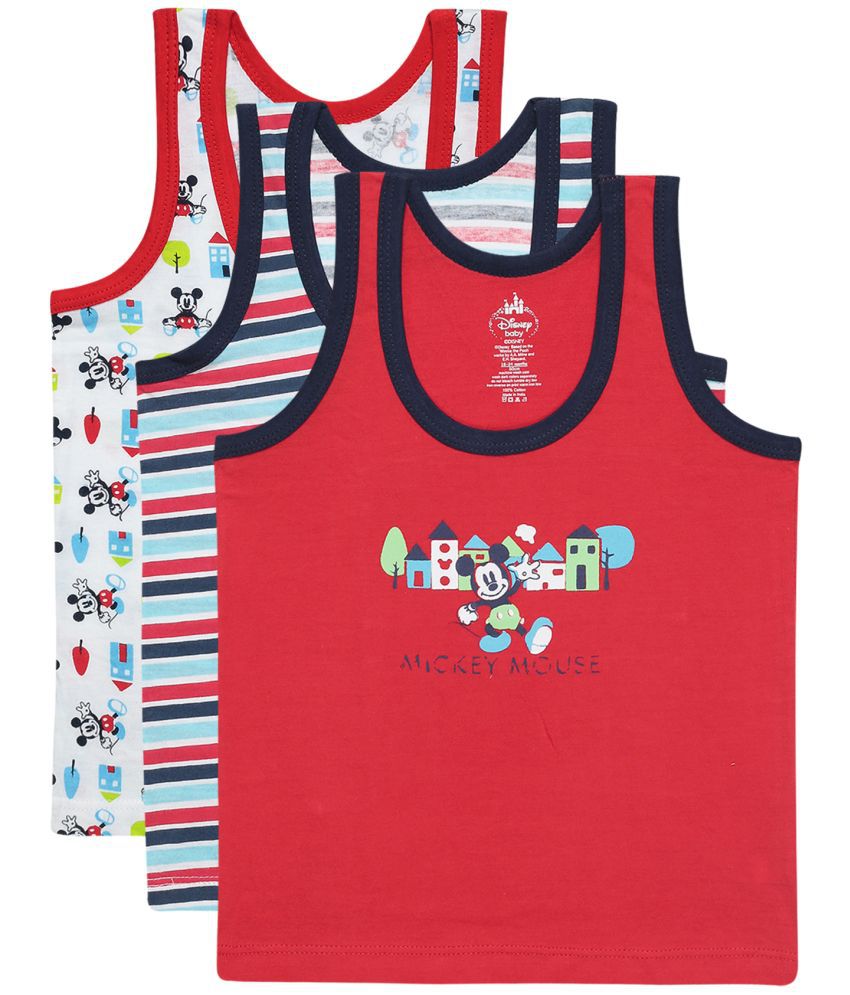     			BODYCARE Boys Vest Round Neck Sleeveless Mickey & Friends Pack Of 3-Assorted…