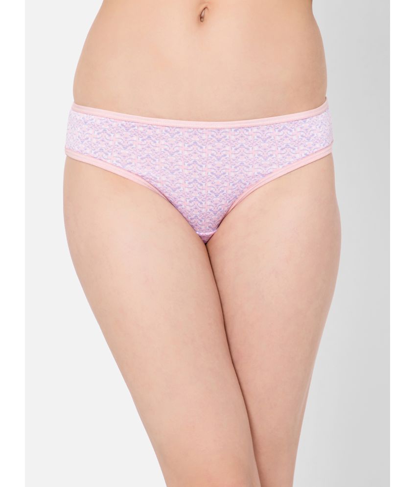     			Clovia - Pink Nylon Printed Women's Bikini ( Pack of 1 )