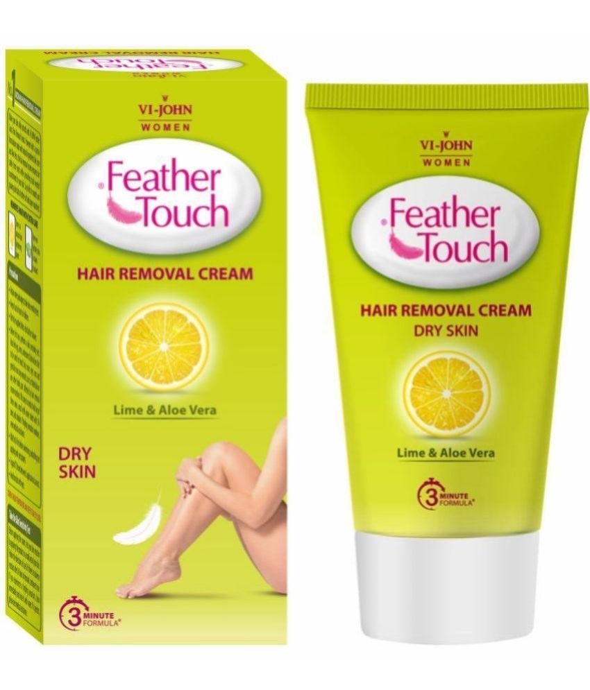     			VI-JOHN Feather Touch Lime Aloevera Hair Removal Cream for Dry Skin 40g - Pack of 2