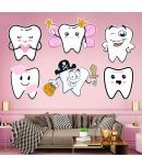 Zyozi 6 pcs I Got My First Tooth Cardstock Cutout with 1 pc Gluedot, First Tooth Decoration Items for Baby, 1st Teeth Decoration Items,Rice Ceremony Cardstock/Rice Ceremony Decoration Kit (Pink)