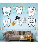 Zyozi 6 pcs I Got My First Tooth Cardstock Cutout with 1 pc Gluedot, First Tooth Decoration Items for Baby, 1st Teeth Decoration Items,Rice Ceremony Cardstock/Rice Ceremony Decoration Kit (Blue)