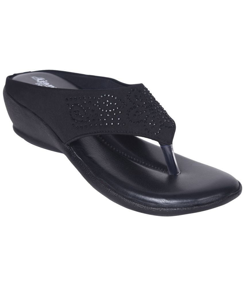     			Ajanta - Black Women's Slip On Heels