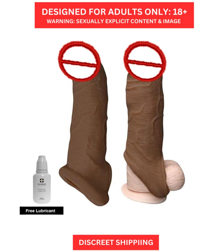     			Brown Waterproof Sleeve with Soft Silicon Material and Free Kaamraj Lube by Naughty Nights