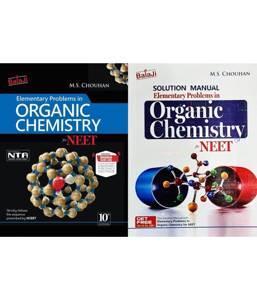     			Elementary Problems in Organic Chemistry for NEET - 10th/Ed. + Solutions Manual of the Same - Set of 2 Books for 2024-25 Exams