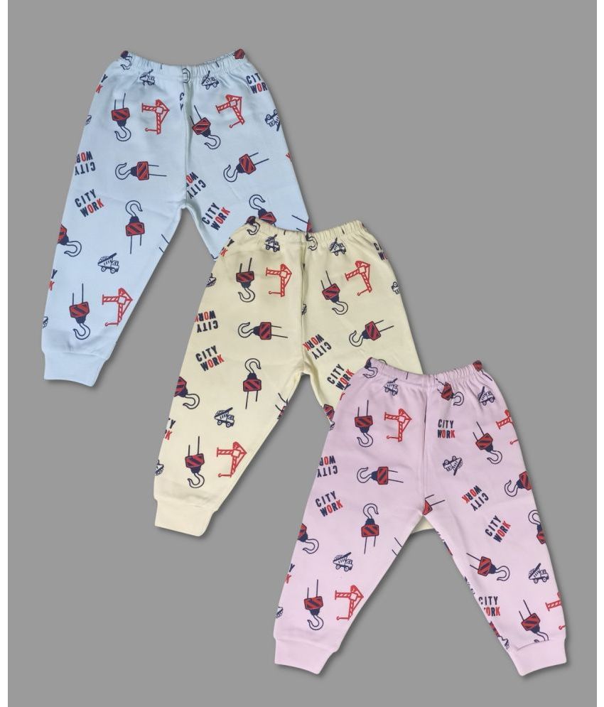     			Funny Bear - Multi Color Cotton Trackpant For Unisex ( Pack of 3 )