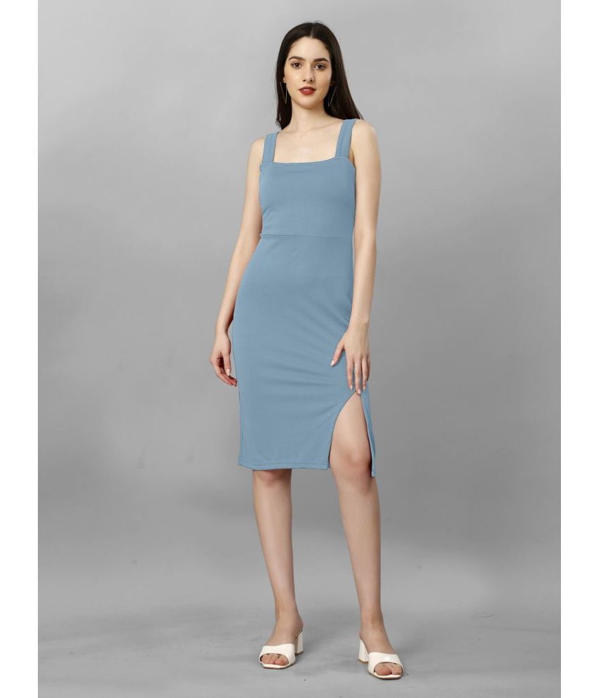     			JULEE - Teal Polyester Women's Side Slit Dress ( Pack of 1 )