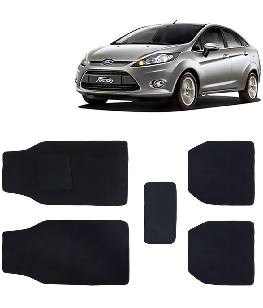     			Kingsway Carpet Style Universal Car Mats for Ford Fiesta, 2011 - 2021 Model, Black Color Anti Slip Car Floor Foot Mats, Complete Set of 5 Piece, Executive Series